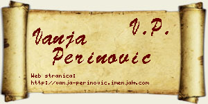 Vanja Perinović vizit kartica